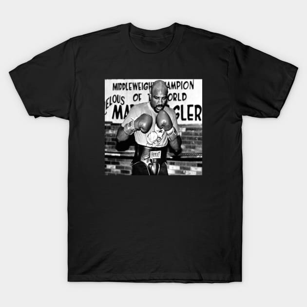 Marvin Hagler Fight T-Shirt by Vamp Pattern